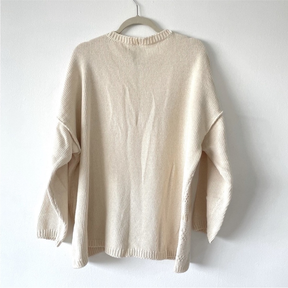 Mónica Cordera Patched Cardigan in Ivory - Picture 4 of 6